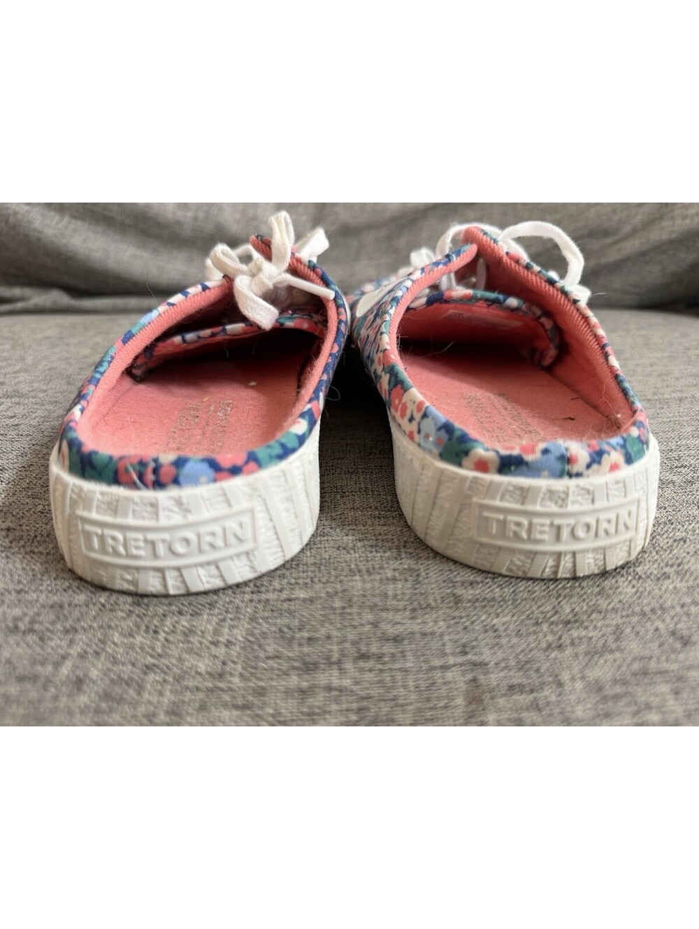 Tretorn Easy Nylite Floral Sneaker Mules Canvas Slip On Shoes Size 10 - Picture 4 of 11